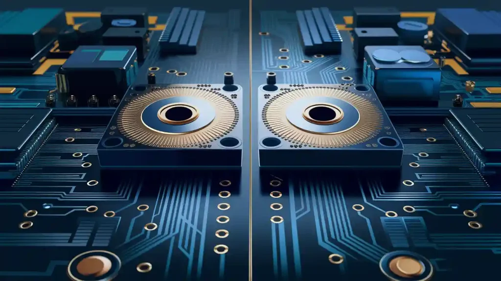 Печатная плата с металлизированными отверстиями против печатной платы без металлизированных отверстий