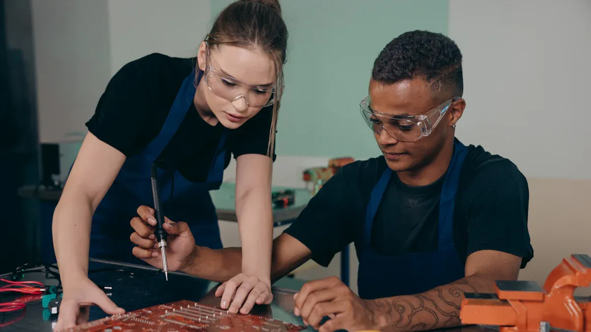 脫穎而出，在電子業找到工作