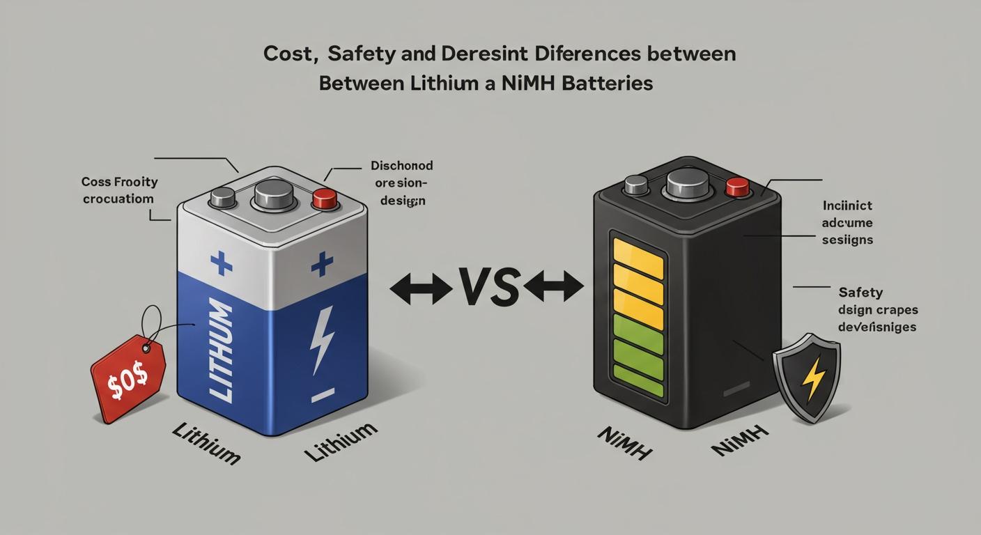 リチウム電池とニッケル水素電池のコスト、安​​全性、設計の違い