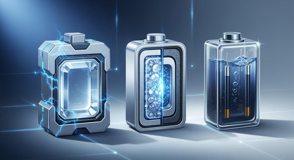 固態電池、半固態電池和液態電池