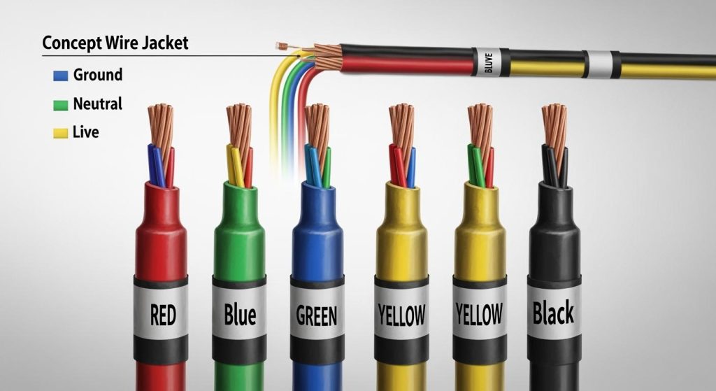ケーブルの標準的な電線ジャケットの色の定義