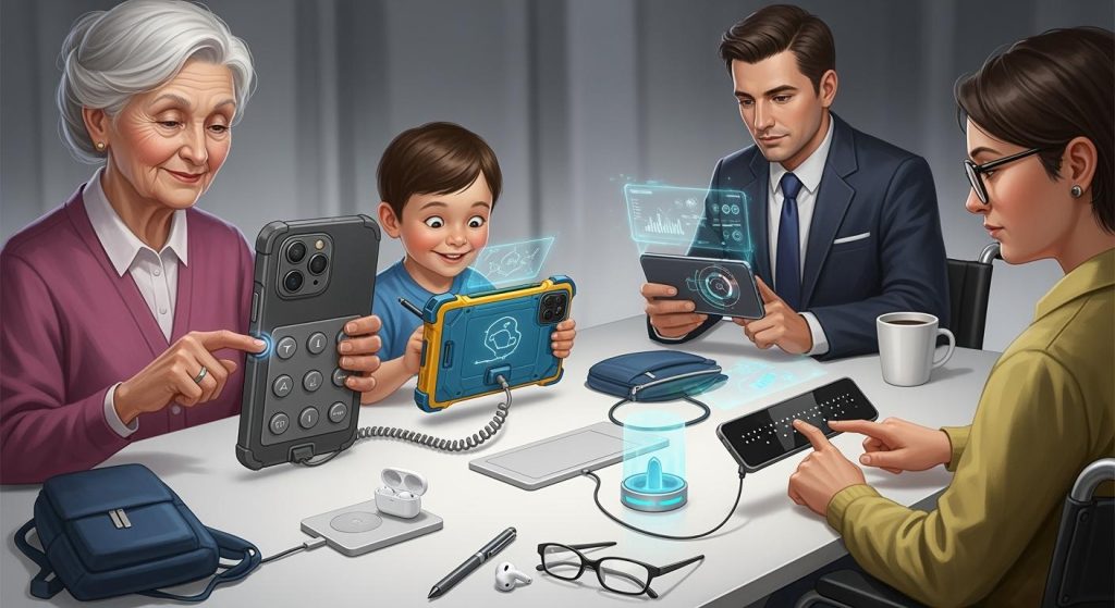 Ponsel pintar unik untuk kebutuhan khusus dan pengguna khusus.