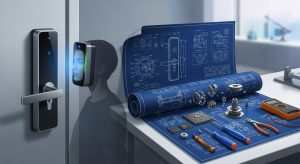 Design e fabricação de fechaduras de portas com reconhecimento facial