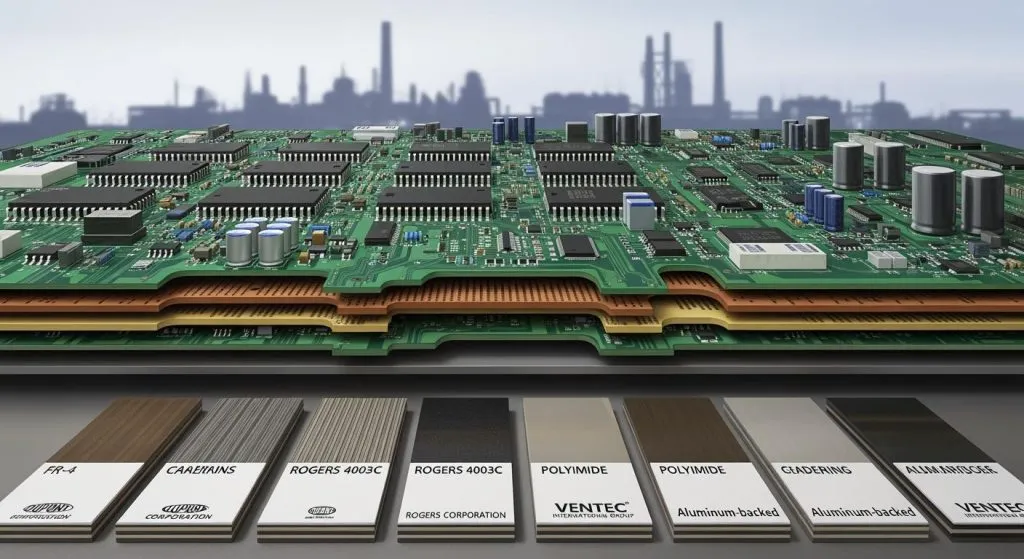 أبرز مصنعي مواد لوحات الدوائر المطبوعة وأنواع مواد اللوحات الشائعة الاستخدام