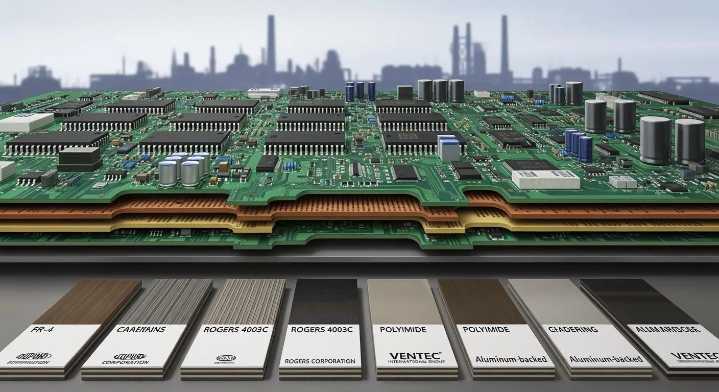 पीसीबी बोर्ड सामग्री के प्रमुख निर्माता और आमतौर पर उपयोग की जाने वाली बोर्ड सामग्री के प्रकार