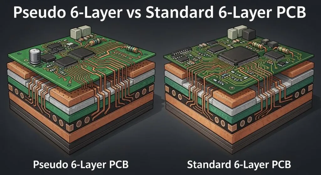 لوحة الدوائر المطبوعة شبه السداسية الطبقات مقابل لوحة الدوائر المطبوعة السداسية الطبقات القياسية