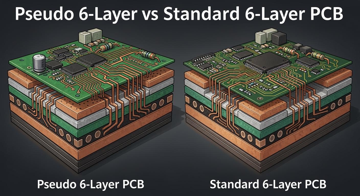 偽六層PCB與標準六層PCB的比較