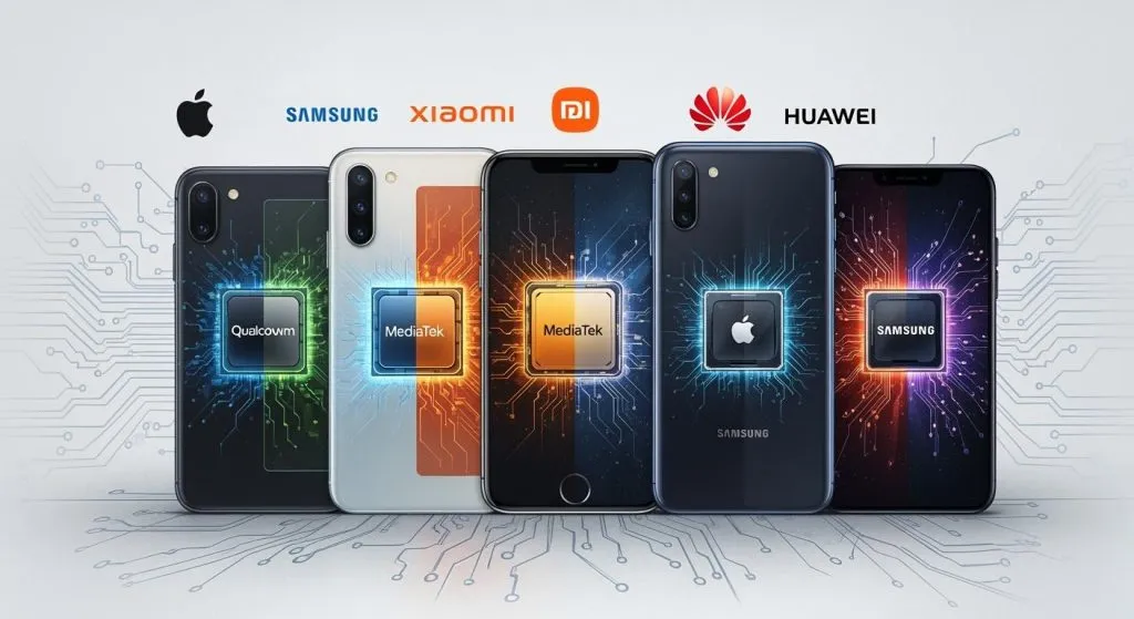 Chips comuns para smartphones usados pelos principais fabricantes