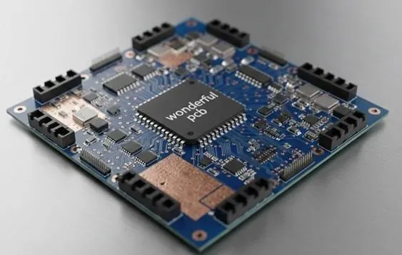 Ìwòran 3D ti PCB tí a ti parí tí ó fi ààyè àwọn ohun èlò gidi àti ìrísí páálí hàn