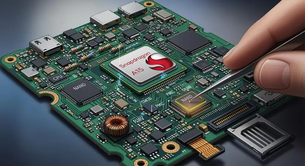 Identyfikacja części i komponentów na mobilnej płytce PCB