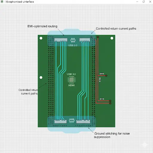 EMV-Minderung und Schnittstellenrouting