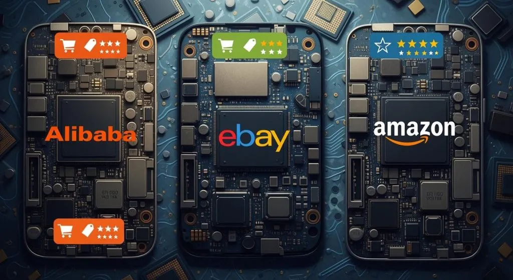 Porównanie dostawców płyt głównych do telefonów komórkowych: Alibaba, eBay i Amazon