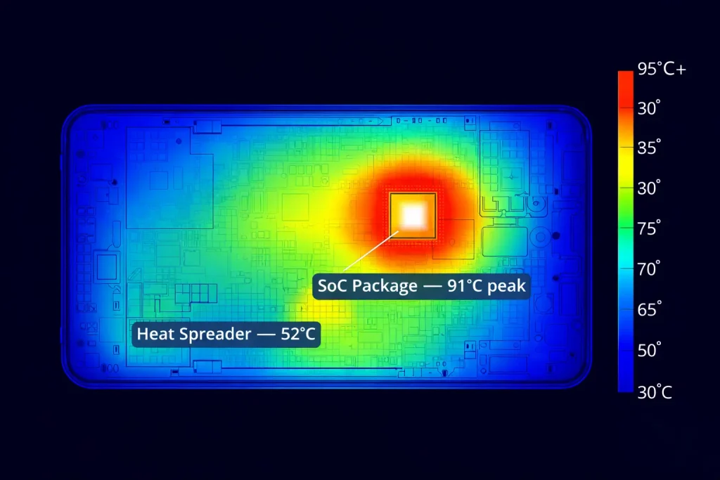 Symulacja termiczna (FEA) wytrzymałego smartfona 5G