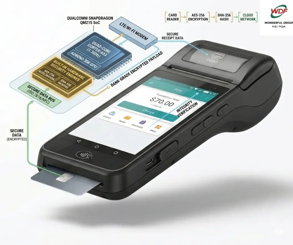 Especificaciones de hardware en terminales POS portátiles