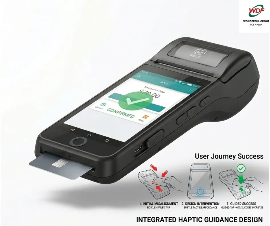 Zona de contacto NFC en terminal TPV