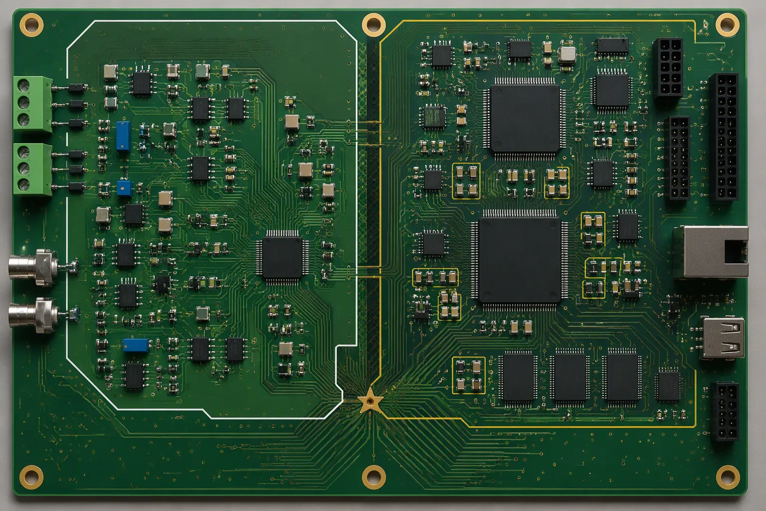 單一工業自動化PCB的佈局