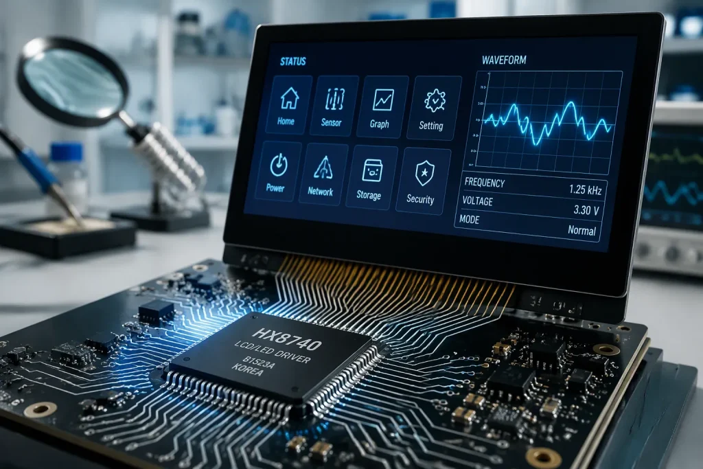 Diseño de controladores e interfaces para pantallas LCD/LED: Cómo funcionan conjuntamente los controladores y las interfaces.